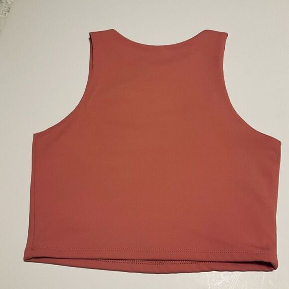 EFan High Neck Cropped Tank, S. Pink. Formfitting! - Picture 5 of 9